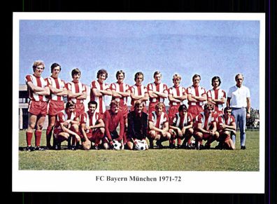 FC Bayern München Mannschaftskarte 1971-72