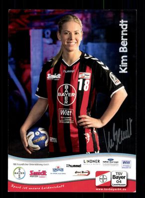 Kim Berndt Autogrammkarte Bayer Leverlusen 2015-16 Original Handball + A 167583