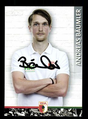 Andreas Bäumler Autogrammkarte FC Augsburg 2016-17 Original Signiert + A 216150