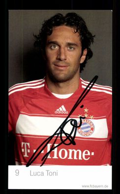 Luca Toni Autogrammkarte Bayern München 2008-09 Original Signiert