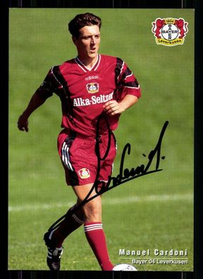 Manuel Cardoni Autogrammkarte Bayer Leverkusen 1996-97 Original Sign + A 67863