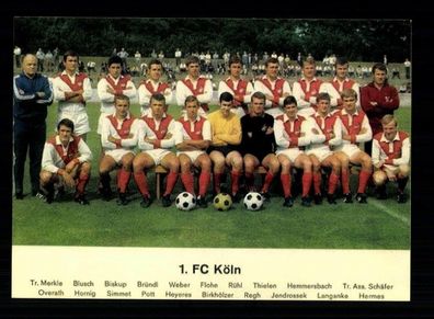 1 FC Köln Mannschaftskarte 1968-69