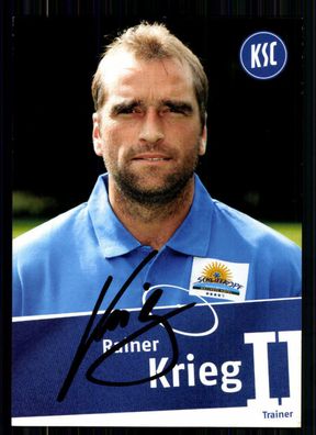 Rainer Krieg Autogrammkarte Karlsruher SC 2009-10 II Original Sign+ A 72149