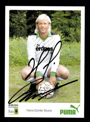 Hans Günther Bruns Autogrammkarte Borussia Mönchengladbach 1986-87 + A 216242