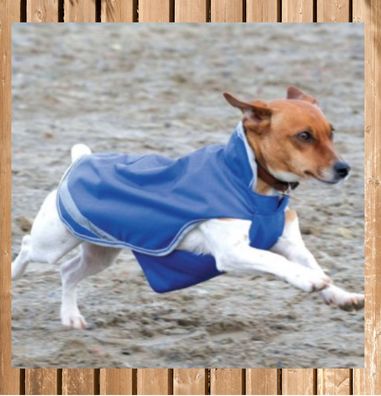 BUCAS Hundedecke Freedom wasserdicht, Dog Blanket, leichte Regendecke, 50g, bluebell