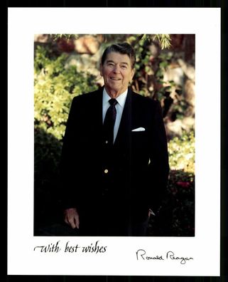 Ronald Reagen 40. Präsident USA Druck Autogrammkarte ## BC G 32753