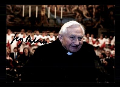 Georg Ratzinger (1924-2020) Bruder von Papst Benedik XVI Original Sign # G 32030