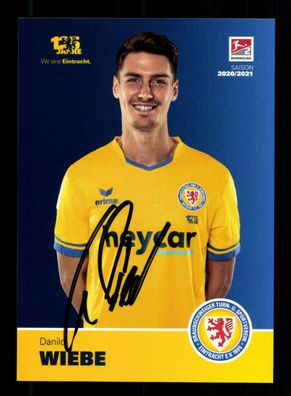 Danilo Wiebe Autogrammkarte Eintracht Braunschweig 2020-21 Original Signiert