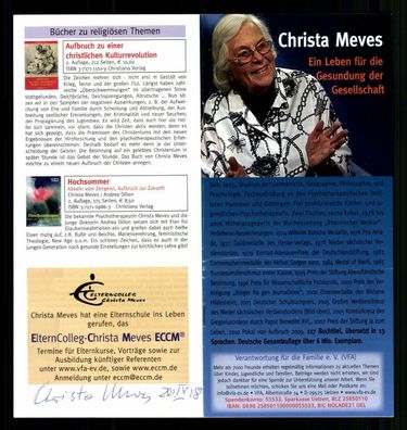Christa Meves Schriftstellerin Original Signiert # BC G 32793