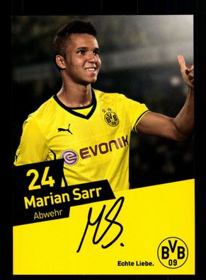 Marian Sarr Autogrammkarte Borussia Dortmund 2013-14 Original Signiert