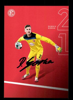 Dennis Gorka Autogrammkarte Fortuna Düsseldorf 2020-21 Original Signiert