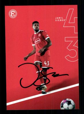 Jamil Siebert Autogrammkarte Fortuna Düsseldorf 2020-21 Original Signiert