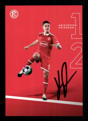 Kristoffer Peterson Autogrammkarte Fortuna Düsseldorf 2020-21 Original Signiert