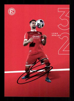 Luka Krajnc Autogrammkarte Fortuna Düsseldorf 2020-21 Original Signiert