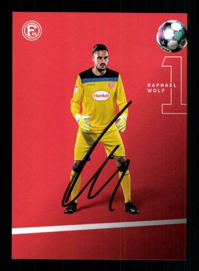 Raphael Wolf Autogrammkarte Fortuna Düsseldorf 2020-21 Original Signiert