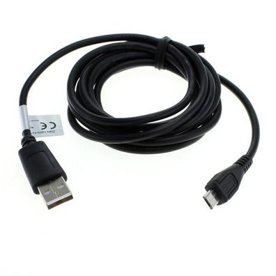 Daten- Ladekabel Micro USB 1.8m schwarz