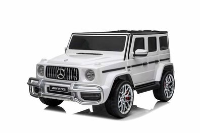 Mercedes G63 AMG XL SUV JEEP Elektroauto Kinderauto Kinderelektroauto 2x35W Weiß