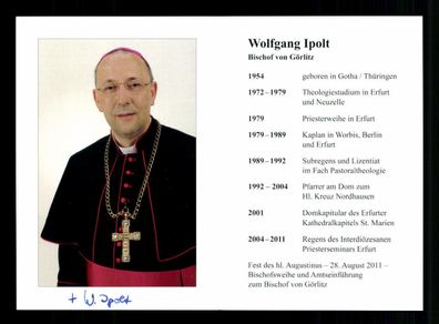 Wolfgang Ipolt Bischof von Görlitz Original Signiert # BC 179661