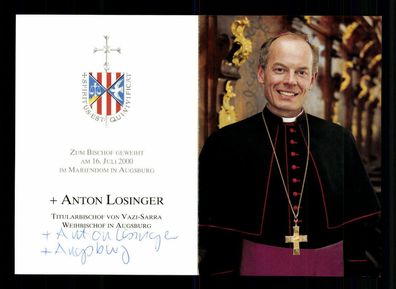 Anton Losinger Weihbischof von Augsburg Original Signiert # BC 179772
