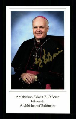 Edwin Frederick Kardinal O`Brien (1939-) Erzbischof Baltimore Orig Si# BC 172769