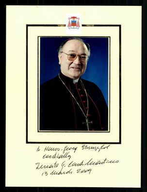 Renato Raffaele Kardinal Martino (1932-) Original Signiert # G 31928