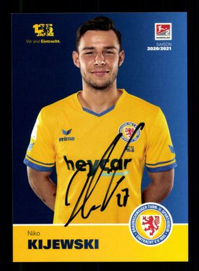 Niko Kijewski Autogrammkarte Eintracht Braunschweig 2020-21 Original Signiert