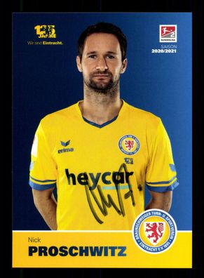 Nick Proschwitz Autogrammkarte Eintracht Braunschweig 2020-21 Original Signiert