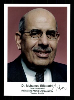 Mohammed el Baradei Friedensnopelpreisträger 2005 Original Signiert # BC G 33057