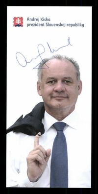 Andrej Kiska Präsident der Slowakei 2014-2019 Original Signiert # BC G 33160