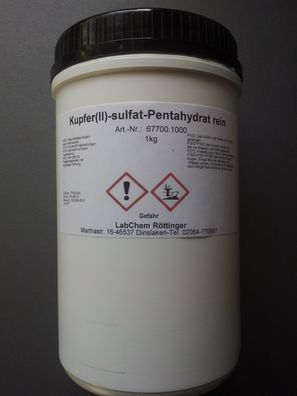 Kupfersulfat Kupfer(II)-sulfat-Pentahydrat Kupfervitriol 1kg