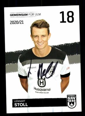 Lennart Stoll Autogrammkarte SSV Ulm 1846 2020-21 Original Signiert