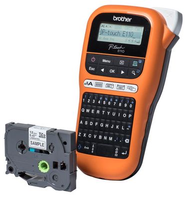 brother P-touch E110 Beschriftungsgerät orange
