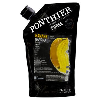 Food-United Bananen FRUCHT-PÜREE Ponthier 1KG für Smoothies Müsli uvm.