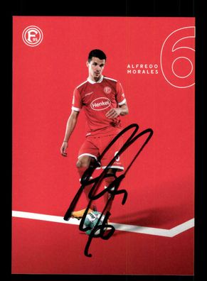 Alfredo Morales Autogrammkarte Fortuna Düsseldorf 2020-21 Original Signiert