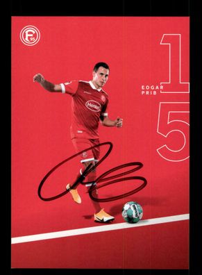 Edgar Prib Autogrammkarte Fortuna Düsseldorf 2020-21 Original Signiert