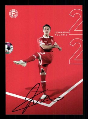 Leonardo Koutris Autogrammkarte Fortuna Düsseldorf 2020-21 Original Signiert