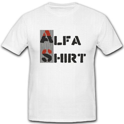 Alfashirt Team Fan Firma Logo Sägefisch - T Shirt #4392