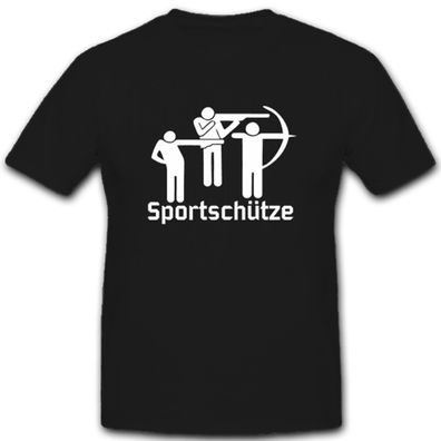 Sportschützen Pistole Gewehr Bogen Pfeil - T Shirt #4268
