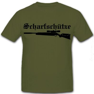 Sniper Szenario Scharfschütze Luftgewehr Jäger Sniper Sportgewehr- T Shirt #4279