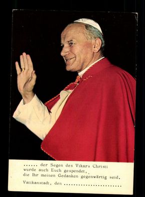 Papst Johannes Paul II Druck Autogrammkarte ## 179073 D