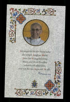 Papst Franziskus Druck Autogrammkarte ## 179092 D