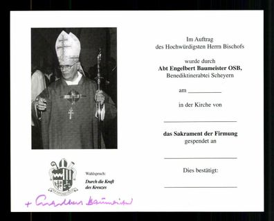 Engelbert Baumeister Abt von Scheyern Original Signiert # BC 179232