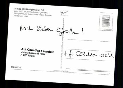 Christian Feuerstein Abt des Stiftes Rein Original Signiert # BC 179468
