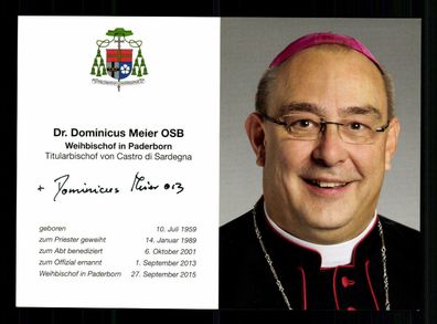 Dominicus Meier Weihbischof von Paderborn Original Signiert # BC 179842