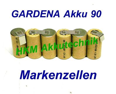 Gardena Accu 90 Akku 7,2V 1,5 Ah NiCd Markenzellen für Original Lader