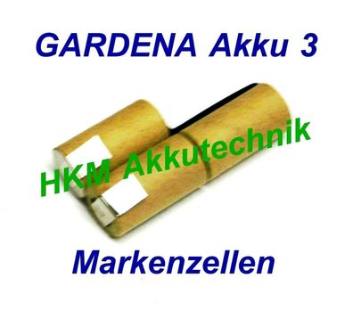 Gardena Accu 3 Akku 3,6V 3 Ah NiMh Original Markenzellen für Original Lader