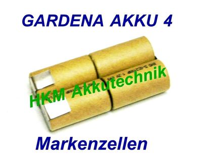 Gardena Accu 4 Akku 4,8V 3 Ah NiMh Markenzellen für Original Lader