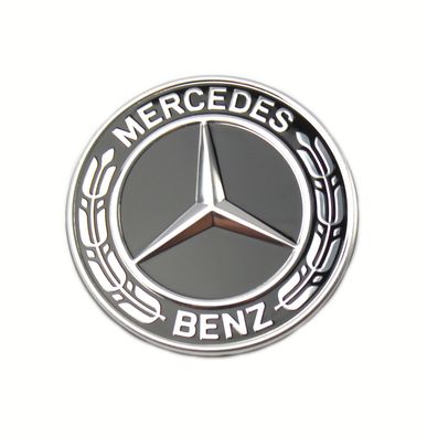 Mercedes-Benz Stern Emblem schwarz Motorhaube W177 A-Klasse C118 CLA W247 B-Klasse...