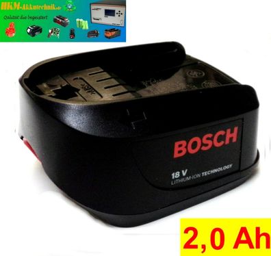 Bosch Akku 18 V Li PSR.. 2,0Ah - 2000 mAh (Neubestückt)