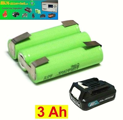 Tauschpack für Makita Akku BL1021B mit 3.0 Ah - 3000 mah